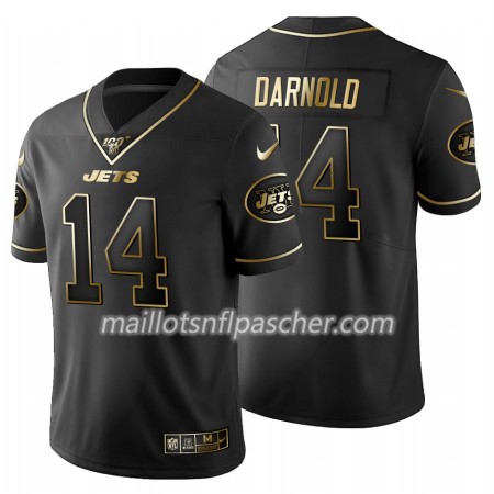 Maillot New York Jets Sam Darnold 14 Nike Noir Golden Edition 100th - Homme